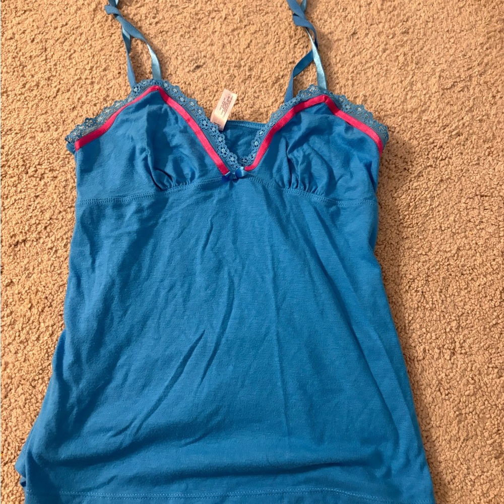 Victoria's Secret Blue and Pink Tank Top